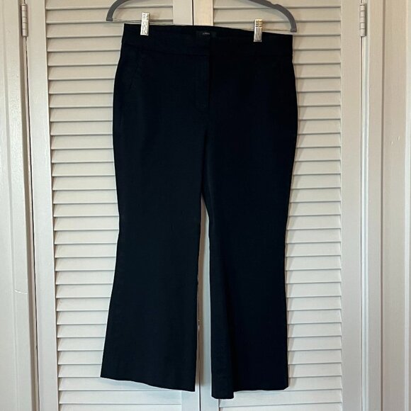 J. Crew Hayden kickout crop pants black 8P women - Picture 2 of 12